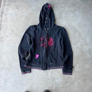 Ecko Red Sequin hoodie Womens size L